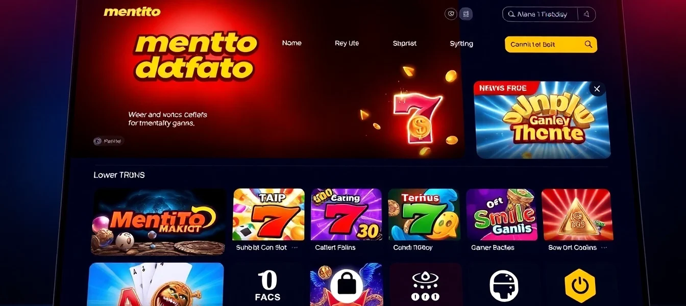 Mentoto daftar promo page with secure slot game icons and fast transaction symbols for trusted online gaming.