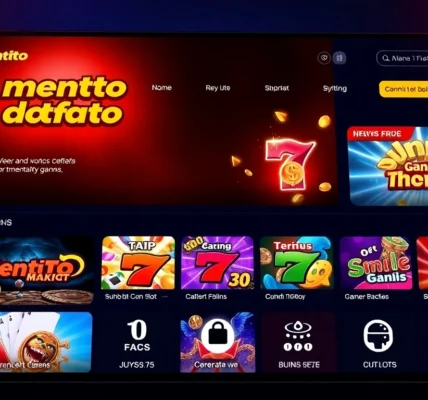 Mentoto daftar promo page with secure slot game icons and fast transaction symbols for trusted online gaming.