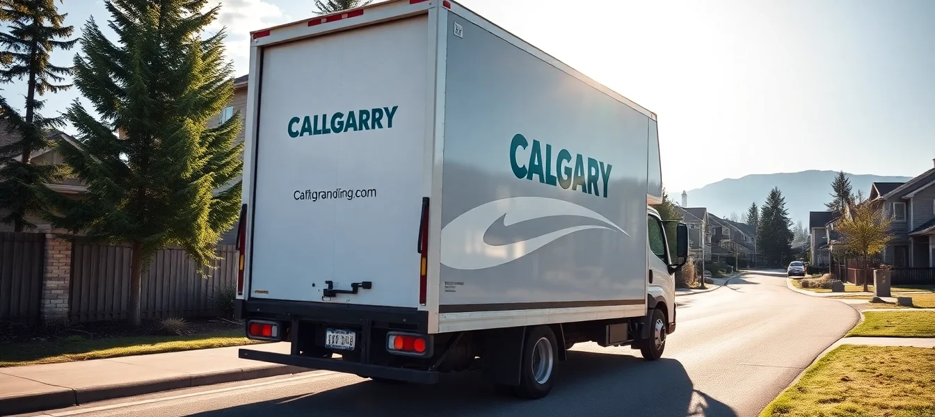 Reliable Moving truck rental Calgary with professional movers loading in a Calgary neighborhood, ensuring stress-free relocation.