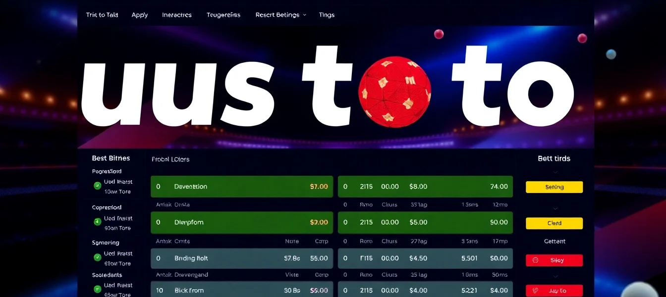 Engaging screenshot of uus toto online betting platform with vibrant graphics and user-focused design for easy navigation.