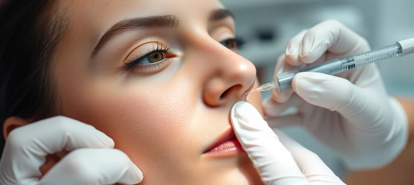 Botulinumtoxin injection performed by a specialist in a modern clinic to reduce facial wrinkles and restore a youthful look.