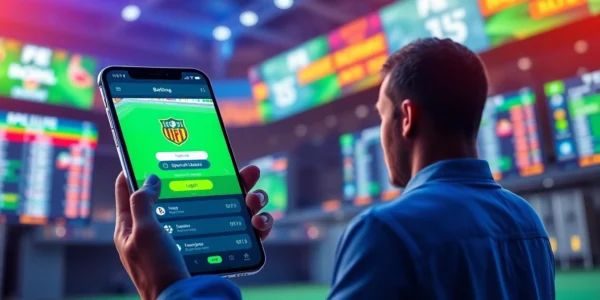 Reddy Anna Login screen on a mobile device with live sports updates, emphasizing secure access and real-time betting.