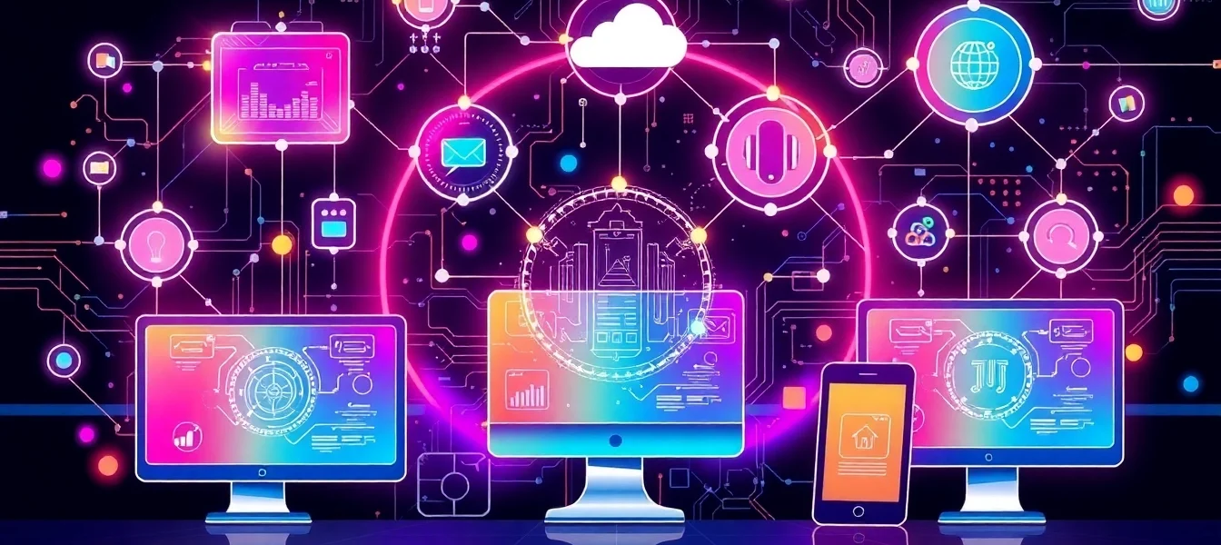 KJC logo displayed amidst a digital network, representing innovation and global connectivity in digital entertainment.