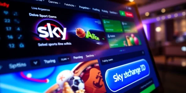 Easy-to-use Sky Exchange ID registration page showcasing live sports betting options and casino games on a secure platform for Indian users.