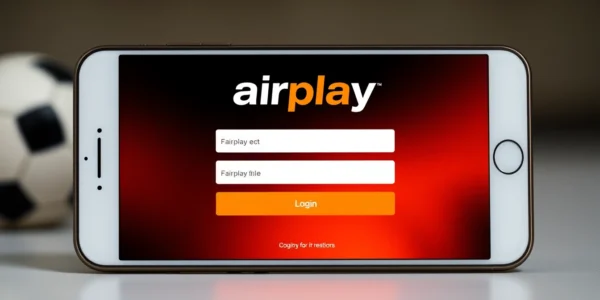 Fairplay login interface on mobile device with vibrant orange and black design demonstrating seamless betting access and user login process