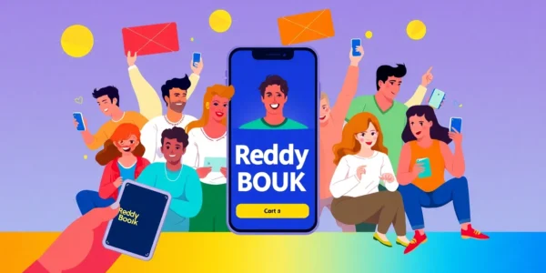 Reddy Book Club engaging users with community betting on mobile, highlighting trust and security aspects.