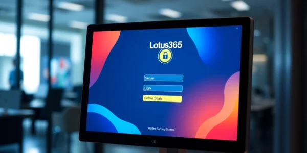 Secure login page for Lotus365 Book emphasizing password change and user ID management, designed with user-friendly interface and vibrant color palette for easy navigation.