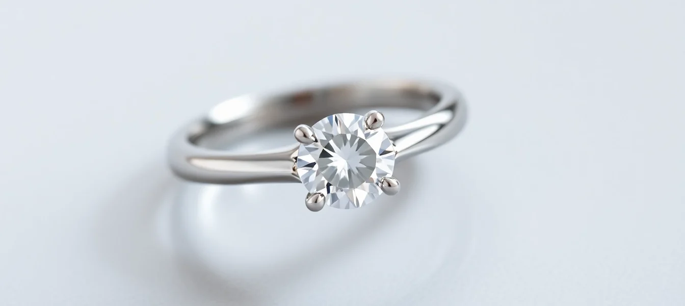 Delicate white gold engagement ring set with a brilliant solitaire diamond, showcasing timeless elegance and modern craftsmanship.