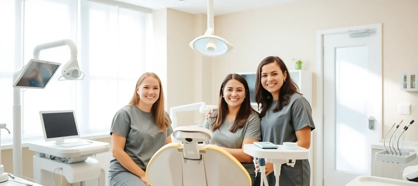 Ventura Bright Dental team providing friendly dental care in a warm, modern clinic environment