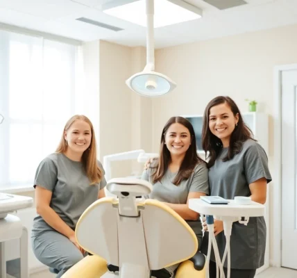 Ventura Bright Dental team providing friendly dental care in a warm, modern clinic environment