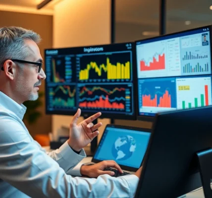 Professional analyzing Alternative Investment Guides UK strategies in a sleek office setting