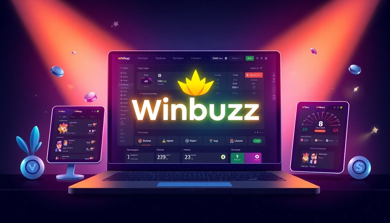 Winbuzz ID digital betting platform interface with vibrant visuals and user-focused design for