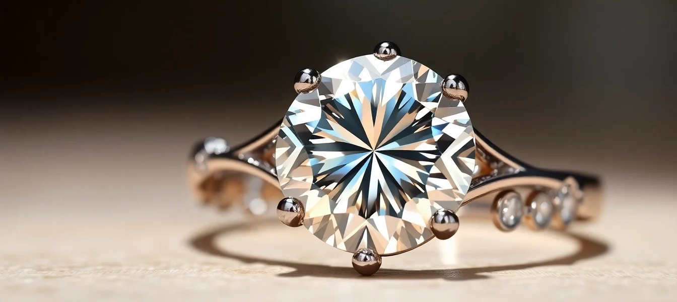 Capture of a dazzling engagement rings with diamond showcasing craftsmanship and elegance for
