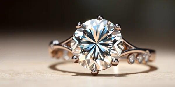 Capture of a dazzling engagement rings with diamond showcasing craftsmanship and elegance for