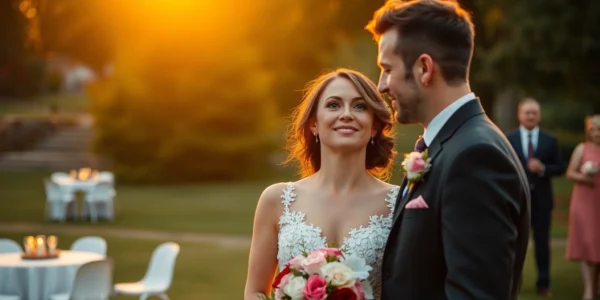 Professional eskuvo fotos capturing natural romantic moments at a wedding venue with emphasis