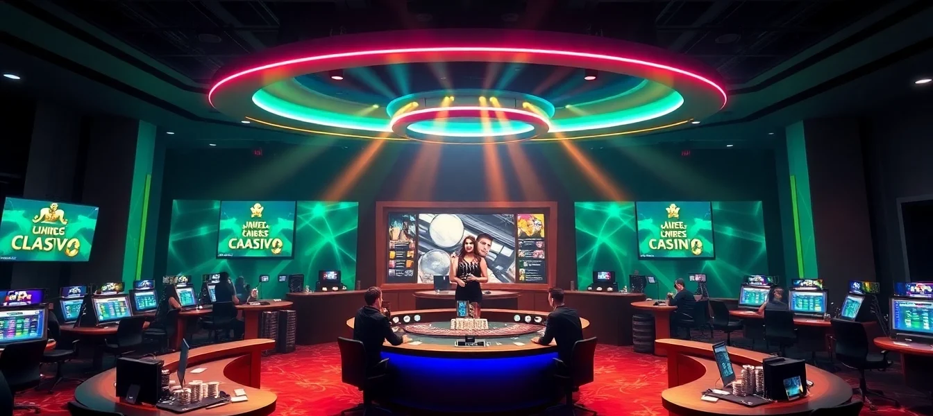 High-quality scene showcasing lively Canl casino siteleri with real dealers and immersive